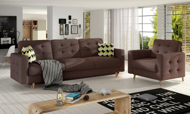 Sofá Chesterfield tapizado de 3+1 plazas, conjunto de muebles tapizados, conjunto de sofá.