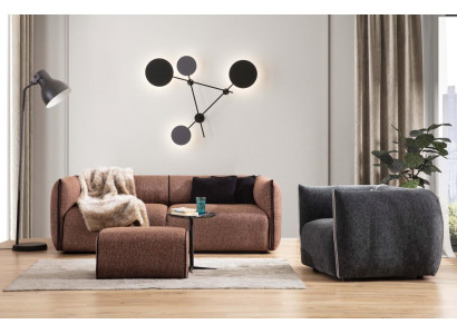 Luxus sofá 4+1 muebles sofá conjunto de sofás 2 piezas conjunto de sofás marrón