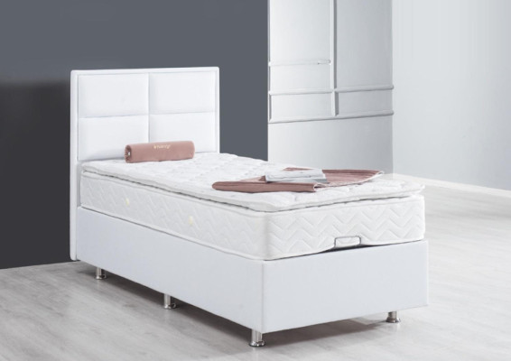 Cama boxspring camas individuales muebles camas 120x200cm con colchón doble.