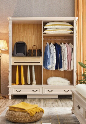 Armario clásico Armario Ropero Muebles Dormitorio Armarios Estilo Casa de Campo Nuevo