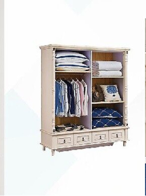 Armario de estilo barroco de madera para muebles clásicos de dormitorio.