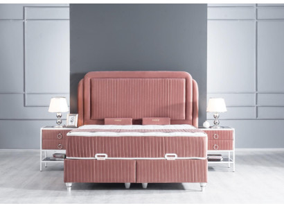 Mesilla de noche rosa, consolas modernas, diseño de mesas de noche 1x.