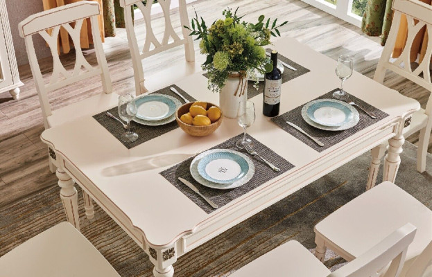 Comedor Mesa de comedor 6 sillas Juego de comedor de madera Mesa de cocina Grupo de 7 piezas Nuevo