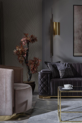 Sillón Muebles de lujo Mobiliario Sofá Diván de una plaza Relax Club Tapicería Muebles