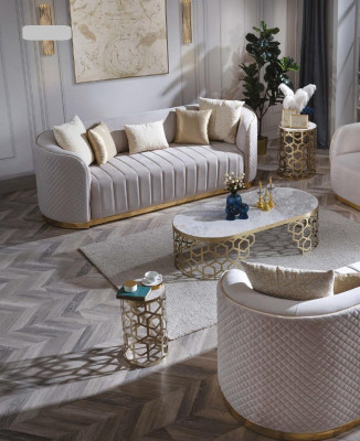 Sofá ovalado de tres plazas, sofá, muebles, sofá, decoración, sala de estar, terciopelo.