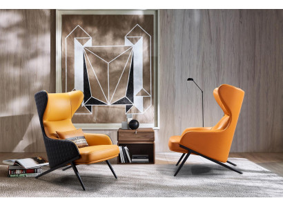 Sillón diseño Golpear Relax Lounge Club Asiento Individual Tapizado Tela Cuero