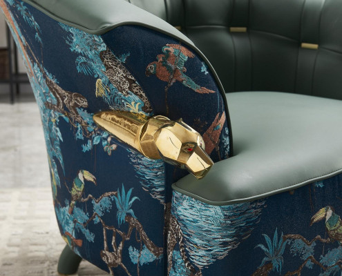 Sofá de tela de una sola plaza estilo de diseñador Muebles modernos de sala de estar