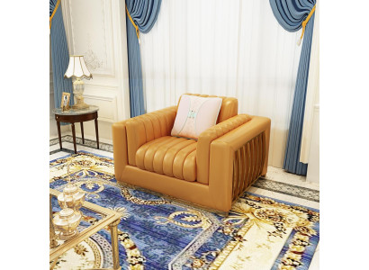 Sillón Diseño Sofá Relax Cuero Salón de lujo Club de televisión Asiento Acolchado