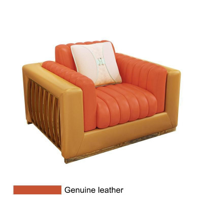 Sillón Diseño Sofá Relax Cuero Salón de lujo Club de televisión Asiento Acolchado