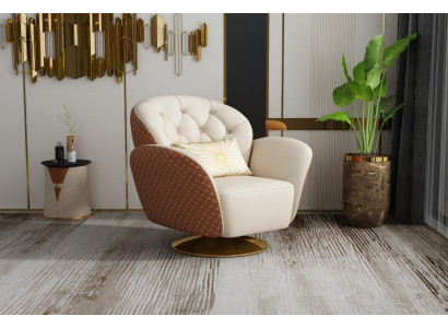 Sillón individual Relax giratorio de 360 grados, silla tapizada de cuero sofá Club.