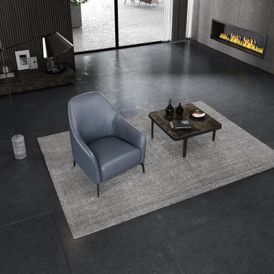 Sillón de diseño moderno de cuero para sala de estar Lounge Muebles de diseño de lujo