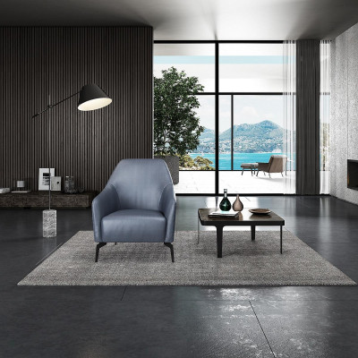 Sillón de diseño moderno de cuero para sala de estar Lounge Muebles de diseño de lujo