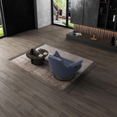 Sillón Diseño Gris Metal Relajación Club Salón Individual Acolchado Tela Cuero