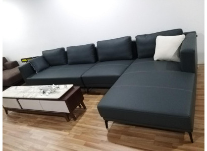 Esquina sofá de esquina en forma de L sofá de la zona de estar sofá sofá tapizado conjunto de tela sofás de cuero.