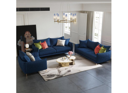 Sofá de cuero Conjuntos de sofás Asiento Acolchado Sofá Conjunto 3+2+1 Cuero Tela