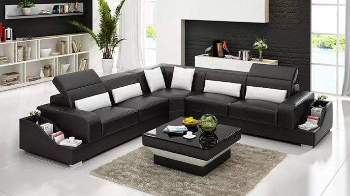 Conjunto de sofás Sofá de cuero Sofá de esquina Tapizado Sofá Conjunto de sofás Sofá seccional