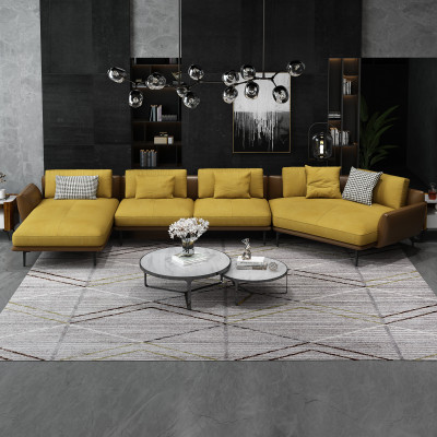 Sofá de esquina Sofá Sofá tapizado Asiento Tela Textil Sofás Conjunto de muebles Paisaje de vida Nuevo