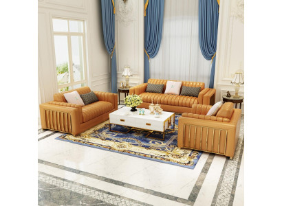 Sofá de cuero de lujo Conjunto de sofá de esquina de sofá de diseño moderno Sofás Sofá 3+2+1 Nuevo