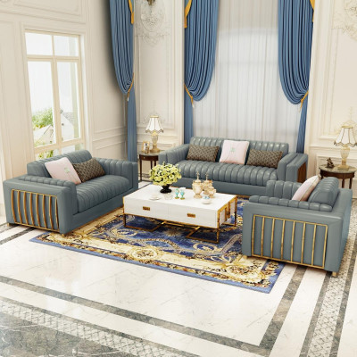 Sofá de cuero de lujo Conjunto de sofá de esquina de sofá de diseño moderno Sofás Sofá 3+2+1 Nuevo