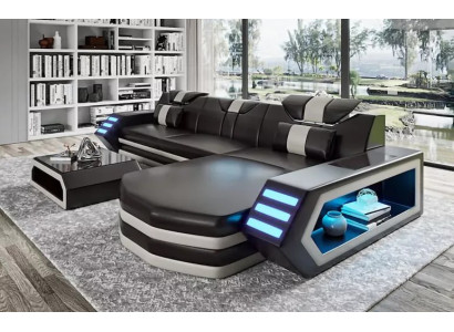 Diseño sofá esquinero muebles de sala de estar sofá de esquina de piel Sofá