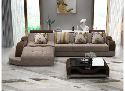 Sofá de esquina en forma de L, sofá, sofá acolchado, sofá de salón en forma de L, sofá textil, sofá de tela nuevo.