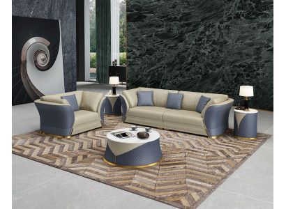 Conjunto de sofás de 3 plazas + 1 plaza Sofás Sofá conjunto de muebles Tapizados Muebles de oficina en cuero Nuevo