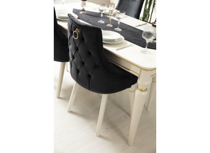 Moderna silla negra diseño silla de madera silla de comedor lujo muebles de madera.