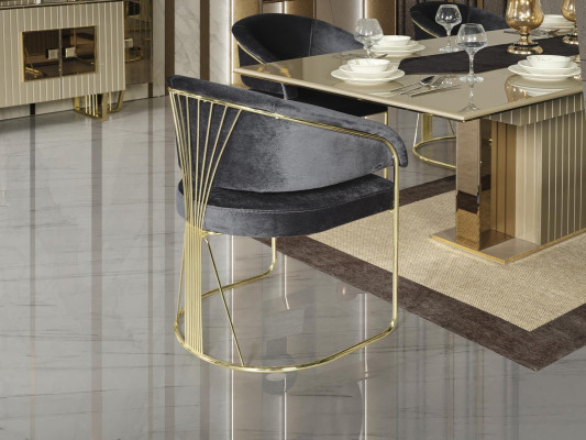 Silla negra Lujo Comedor hermoso Muebles Diseño elegante Sillas modernas Madera