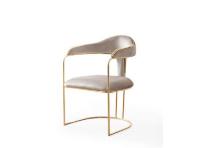 Silla de ocio de metal con diseño moderno, nuevas sillas tapizadas gris, silla moderna nueva.