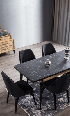 Silla Silla de comedor Sillas modernas de madera Diseño de comedor Elegante metal Nuevo