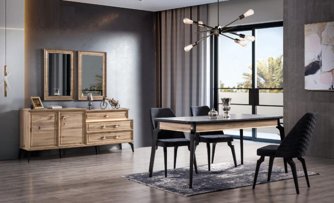 Silla Silla de comedor Sillas modernas de madera Diseño de comedor Elegante metal Nuevo