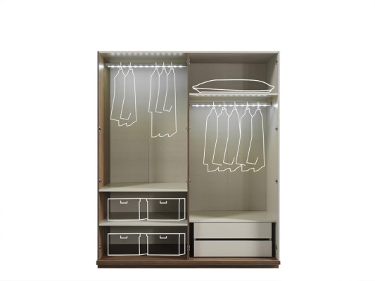 Armario Armario de lujo de madera Diseño de muebles Dormitorio Blanco Nuevo