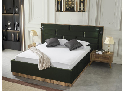 Cama de diseño Cama doble Madera Lujo Camas Dormitorio Muebles Decoración