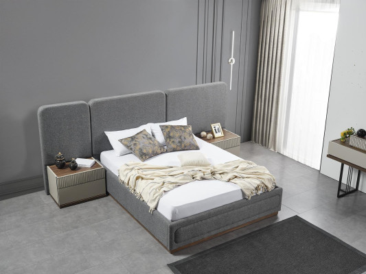 Diseño cama tela camas de lujo dormitorio muebles mobiliario cama doble