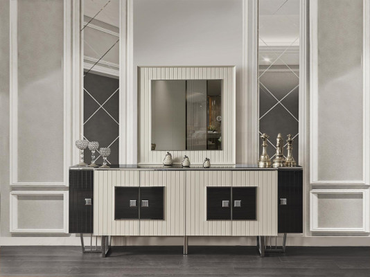 Cómoda, estante, consola, mueble, aparador, estilo italiano, cómoda, armario, lujo.