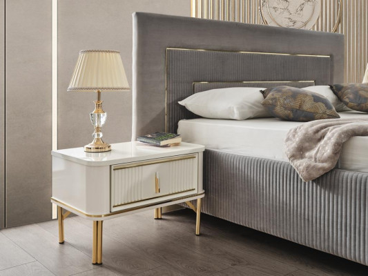 Juego de dormitorio moderno Sofa conjunto armario 2x mesita de noche muebles 4 piezas.