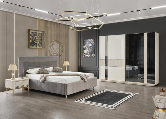 Armario armario de lujo de madera armarios muebles de diseño dormitorio blanco