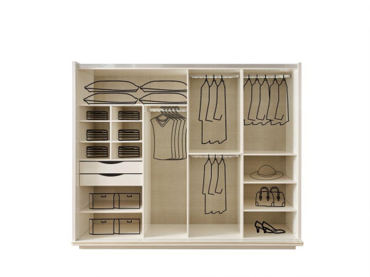 Armario armario de lujo de madera armarios muebles de diseño dormitorio blanco