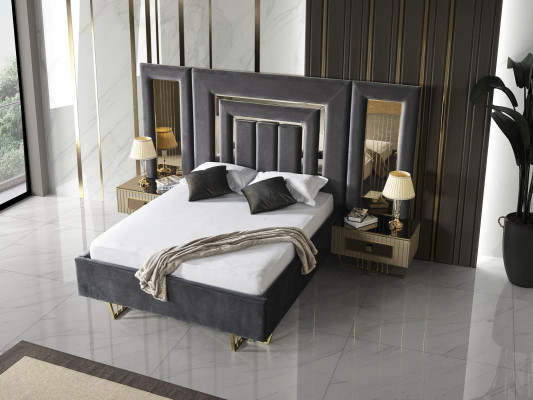 Cama Cama doble Cama de lujo Muebles para dormitorio Estructura de cama Marco de cama 180x200 Dormitorio