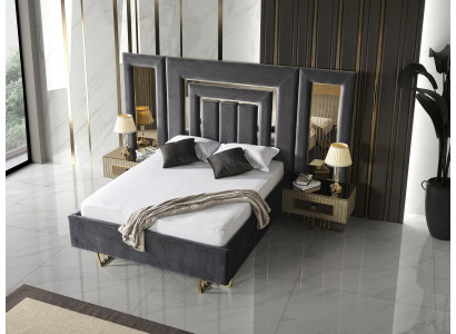 Cama Cama doble Cama de lujo Muebles para dormitorio Estructura de cama Marco de cama 180x200 Dormitorio