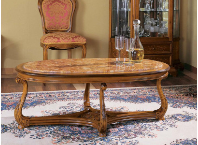 Mesa de centro ovalada de madera, mesas auxiliares para la sala de estar, muebles italianos, mesa.