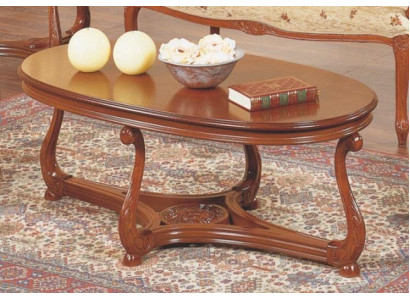 Mesa de café ovalada de madera lacada marrón mesa auxiliar mesa de centro mesa de salón.