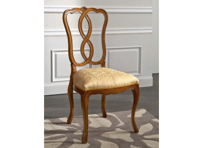 Silla de madera Muebles italianos Silla de comedor diseño lujoso Silla de madera natural