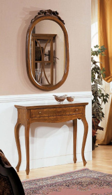 Mesa de consola Espejo Aparador Set Madera Muebles italianos Estilo Elisa 2 piezas Nuevo