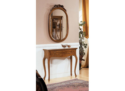 Mesa de consola Espejo Aparador Set Madera Muebles italianos Estilo Elisa 2 piezas Nuevo