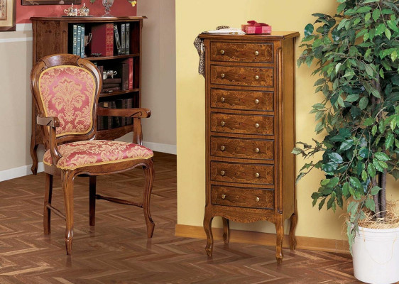 Mueble italiano de alta calidad con cajones, cómoda de madera nueva