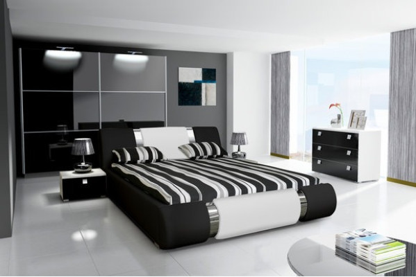Elegante cama de agua de diseñador: lujo y comodidad en estilo moderno