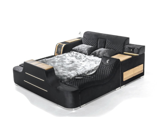 Cama doble multifuncional de exquisita calidad, muebles modernos para dormitorio.