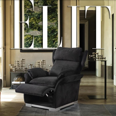 Sillón para televisión multifuncional de relajación estilo italiano, tapizado moderno nuevo.