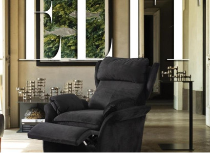 Sillón para televisión multifuncional de relajación estilo italiano, tapizado moderno nuevo.